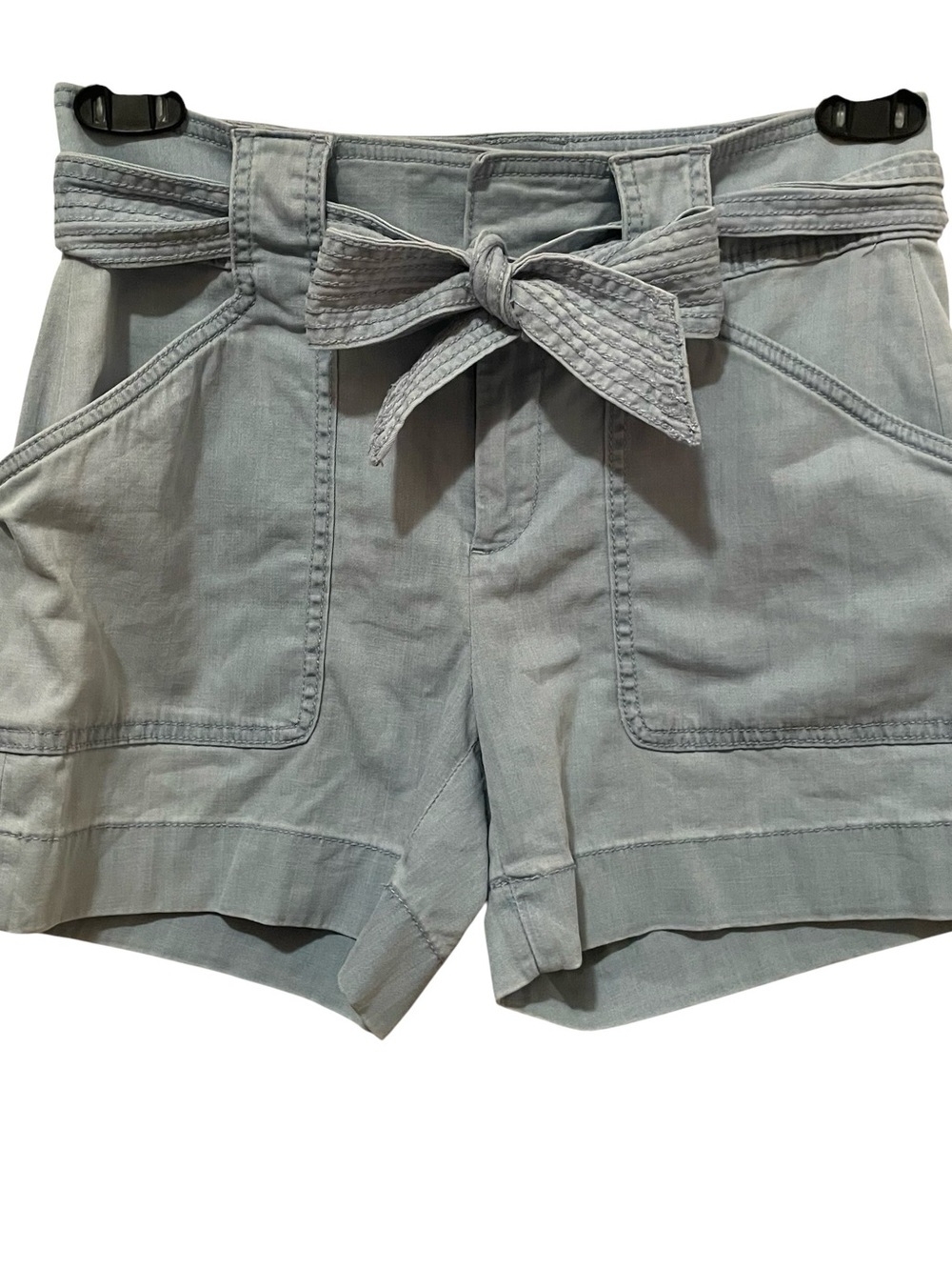 White House Black Market  WHBM The 5” Shorts size 0 Stretch Tie Blue Soft Cute